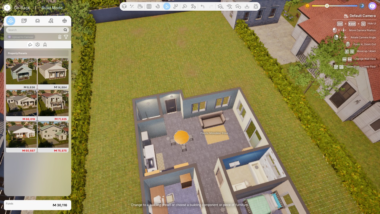 inZOI Build Mode Interface