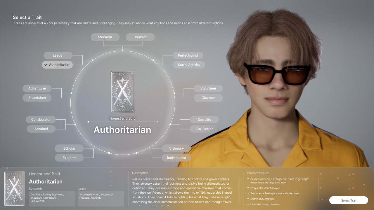 inZOI Authoritarian Trait