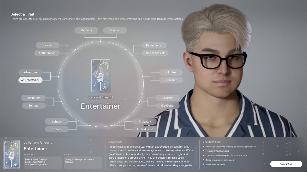 inZOI Entertainer Trait