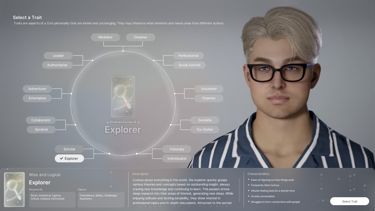 inZOI Explorer Trait