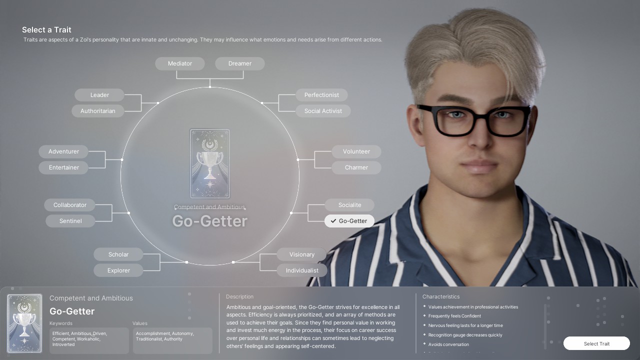 inZOI Go-Getter Trait